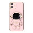 thumbnail image 2 of 3D Plating Astronaut Hidden Stand Case Cover Cute Astronaut Stand Phone Case para IPhone 12 TPU Cover, 2 of 3