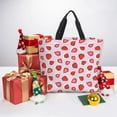 thumbnail image 6 of Hirioo Hand Drawn Strawberry for Tote Bag for Women, Quilted Shoulder Bag with Zipper, Large Capacity Handbags for Casual, Travel, Work, 6 of 7