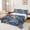 Gray Black Blue, variant on Manfei Teen Boys Dirt Bike Queen Sheet Sets 4 Pieces, Grunge USA Flag Flat Sheet, Extreme Sport Queen Fitted Sheet, Luxury Bedroom Decor
