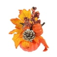 thumbnail image 3 of Clearance Under $1 Artificial Pumpkin Maple Leaf Centerpiece 7.8in for Thanksgiving Table Decor, 3 of 5