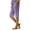 Z20Purple, variant on Bermuda Shorts for Women Knee Length Elastic Waist Long Wide Leg Linen Shorts Comfy Beach Capri Pants with Pockets Wine L
