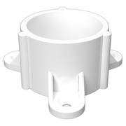 FORMUFIT F112ECT-WH-10 PVC Table Cap, Furniture Grade, 1-1/2" Size, White , 10-Pack