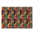 thumbnail image 1 of Grunge Cutting Board, Geometric Pattern Antique Design Elements Mosaic Style Art, Decorative Tempered Glass Cutting and Serving Board, Large Size, Teal Vermilion Plum, by Ambesonne, 1 of 1