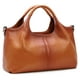 thumbnail image 1 of Iswee - Bolsos de hombro de piel auténtica, bolsos y bolsos para mujer, diseño de portafolios cruzada, tamaño mediano, Sorrel, M, 1 of 5