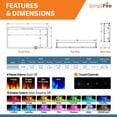thumbnail image 2 of SimpliFire Allusion Platinum 50-in Linear Wall Mount Electric Fireplace, 2 of 7