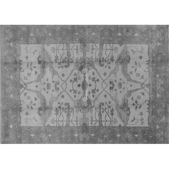Ahgly Company Indoor Rectangle Oriental Gray Industrial Area Rugs, 8' x 10'