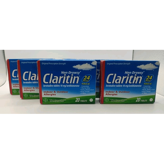 Claritin Non-Drowsy 24Hr Indoor & Outdoor Allergy Relief, 20ct, 3-Pack