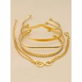 thumbnail image 3 of QQTDFG 5pcs/set Infinity & Heart Decor Bracelet Fashion Jewelry Accessories for Women-default, 3 of 4