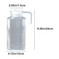 thumbnail image 3 of EGNMCR Kitchen Utensils Set, Large Capacity Acrylic PC Home Jug Striped Plastic Clear JuicePitcher. Water bottle, 3 of 6
