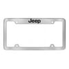 Jeep Wordmark Chrome Plated Metal License Plate Frame Holder