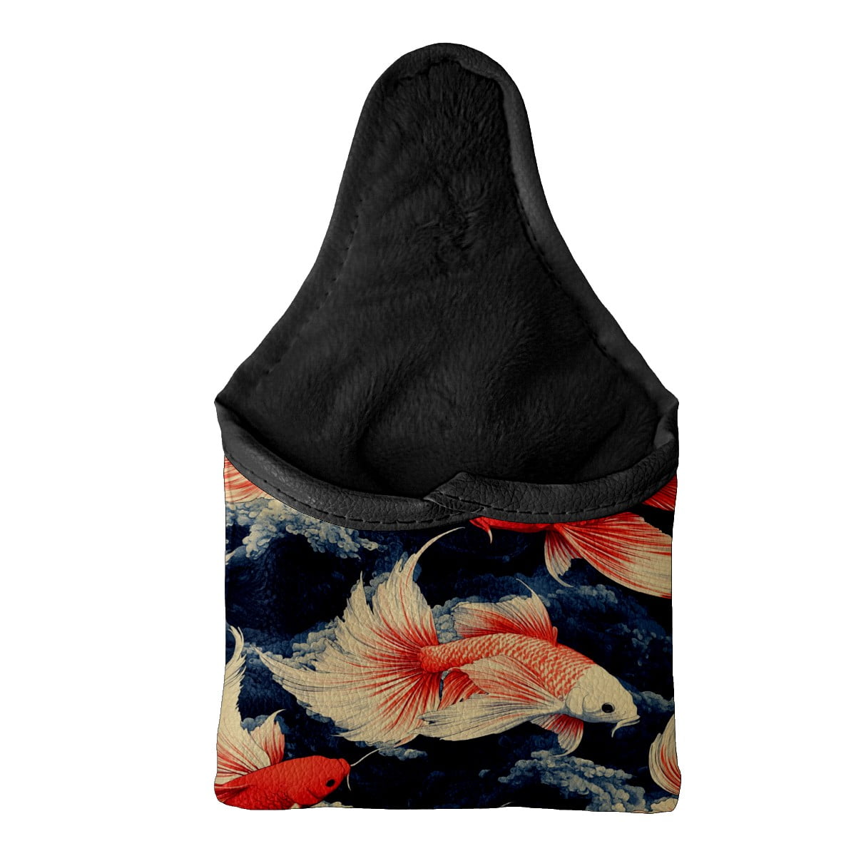 Golf Mallet Putter Cover Premium Leather Waterproof Golf Putter Head Cover with Magnetic Closure Goldfish