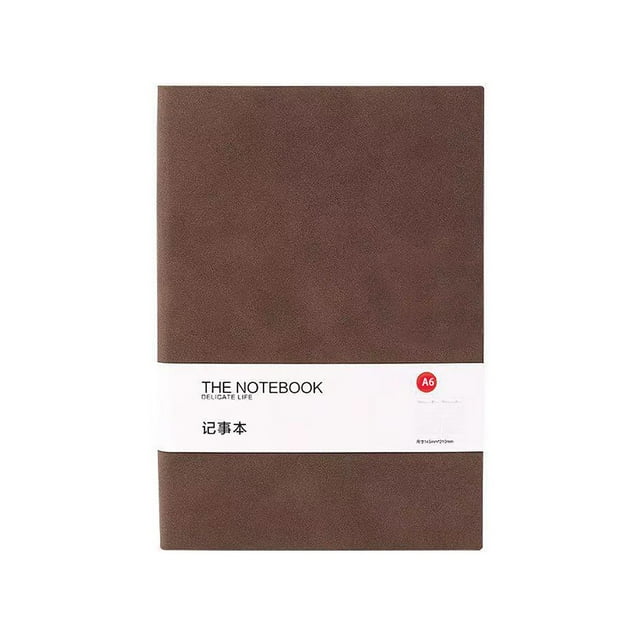 Blank Journal Notebook, A6, 192 Pages Thick Sketch Book for Women Men, Hardcover Leather Unlined Journaling for Work Notebooks Writing Book for Adults Note Book Journals Bulk Office Supples, Brown