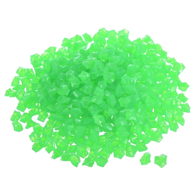 Unique Bargains 1500Pack Glow Rocks 8-10mm Decoration Pebbles Luminous Stones Decor Green