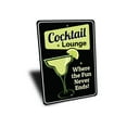 thumbnail image 3 of Cocktail Lounge Bar Novelty Sign, Metal Wall Decor - 10x14 inches, 3 of 4