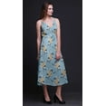 thumbnail image 5 of Bimba Floral Ladies Floral Print Dress Spaghetti Strap V Neck Midi Beach Wear-Large, 5 of 5