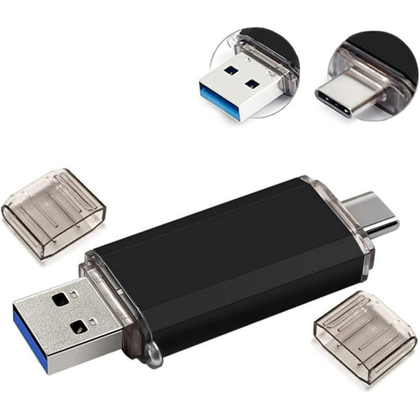 64 Go Clé USB 3.0,Clé USB 3.0 64Go Rapide Clef,Clé USB à Double  connectique,Type C Memory Stick,pour Smartphones,tablettes,des  Ordinateurs,Noir 