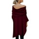 thumbnail image 4 of Top Versátil de Gran Tamaño Fiudx Moda Mujer Sexy Bordado Irregular Fuera del Hombro Camisa, 4 of 7