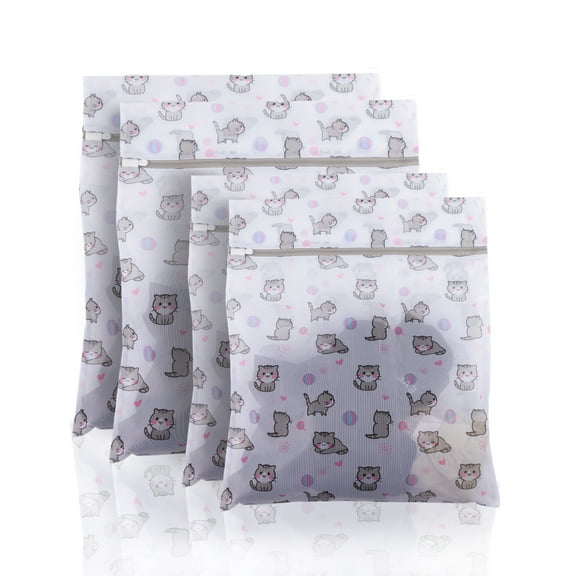 PRETTYGAGA Laundry Bag for Wash, Reuse Durable Washing Machine Bag-Pack of 4 Size（2L 2XL）