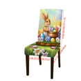 thumbnail image 3 of Easter Chair Cover Bunny Egg Flower Seat Cover for Home Easter Spring Restaurant Decor or Hotel Restaurant Party, 3 of 7
