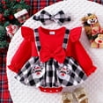 thumbnail image 2 of XFHLMJFF Girls Bodysuit Sleeveless Heart Print Red Colored Bow Tie Romper Tutu Dress 0-3 Months, 2 of 8