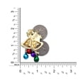 thumbnail image 2 of cocojewelry Christmas Bells Colorful Jingle Bells Poinsettia Pin Brooch Holiday Jewelry, 2 of 2