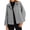 Gray, variant on Plaid Patchwork Women Long Sleeve Lapel Single Breasted Jacket Trench Coat