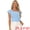 Blue, variant on Women's Cute Cap Sleeve Square Neck Plaid Blouses 2XL Red