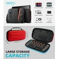 thumbnail image 2 of TiMOVO Hardshell Carrying Case with 10 Game Card Slots for Nintendo Switch 2 2025, Portable Travel Bag for Switch 2 Accessories, Blue Red, 2 of 8