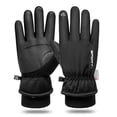thumbnail image 1 of Guantes de esquí para hombre, impermeables, resistentes al frío, de terciopelo grueso, para deportes al aire libre, cálidos, con pantalla táctil, para montar en invierno, 1 of 5