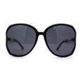 thumbnail image 2 of Mod Womens Exposed Lens Thick Chain Arm Butterfly Sunglasses All Black, 2 of 4