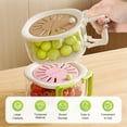 thumbnail image 5 of 2025 New 2 In 1 Draining Basket, Multifunctional Fruit And Vegetable Washing Bowl, Fruit Strainer Drain Basket With Folding Handle, Kitchen Colander and Vegetable Washing Bowl, 5 of 7