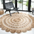 thumbnail image 2 of SAFAVIEH Natural Fiber Griselda Geometric Area Rug, Ivory/Natural, 10' x 10' Round, 2 of 7