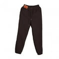 thumbnail image 2 of Pantalones deportivos forrados gruesos con bolsillos para mujer, pantalones casuales con cintura elástica L, 2 of 9