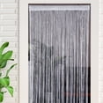 thumbnail image 2 of Cortina de cuentas para puerta, cortinas de hilo para puerta, borlas, cuentas, flecos colgantes, ventana divisoria de habitación hippie (39 × 79 pulgadas, blanco), 2 of 5