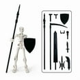 thumbnail image 6 of Cheapark T13 Skeleton Action Figure, Movable Articulated Human Skeleton, Action Figure Wearing Multiple Sets Of Weapons, Can Be Painted, Suitable For Halloween Desktop Decorations, 6 of 7