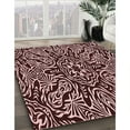 thumbnail image 3 of Ahgly Company Machine Washable Indoor Round Transitional Night Red Area Rugs, 3' Round, 3 of 7