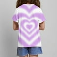 thumbnail image 4 of ATOGUTA School Shirt Girls Love Heart Valentine Graphic T-Shirt Valentines Day Outfit Tee Top Size 3T-14, Purple, 4 of 6