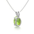 thumbnail image 3 of SuperJeweler 1/2 Carat Oval Shape Peridot Necklace In Sterling Silver, 18 Inches For Women, 3 of 5