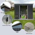 thumbnail image 4 of 6ft x 8ft Metal Garden Shed – Durable Outdoor Storage Solution with Acrylic Panels for Easy Visibility. Perfect for Organizing Tools and Garden Supplies Safely!, 4 of 5