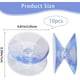 thumbnail image 2 of Paquete de 10 ventosas pequeñas de 20,5 mm de doble cara, ganchos de plástico transparente, protectores de mesa de PVC y vidrio, soportes adhesivos fuertes., 2 of 9