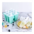 thumbnail image 2 of ShenMo Popsicle Mould，Popsicle Molds 6 Pieces Silicone Ice Pop Molds BPA Free Popsicle Mold Reusable Easy Release Ice Pop Make (Green), 2 of 5