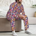 thumbnail image 7 of Daiia Skull daisy flower for Men's Long-Sleeved Pajama Set – Soft & Comfortable Sleepwear Button-Up Pajamas Cozy Lounge Wear-X-Large, 7 of 7