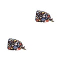 thumbnail image 2 of Minnieouse Gorros de calabaza para enfermera, servicio de larga duración, botón de Color puro, corbata en la espalda, banda para el sudor L14 2Conjunto, 2 of 6