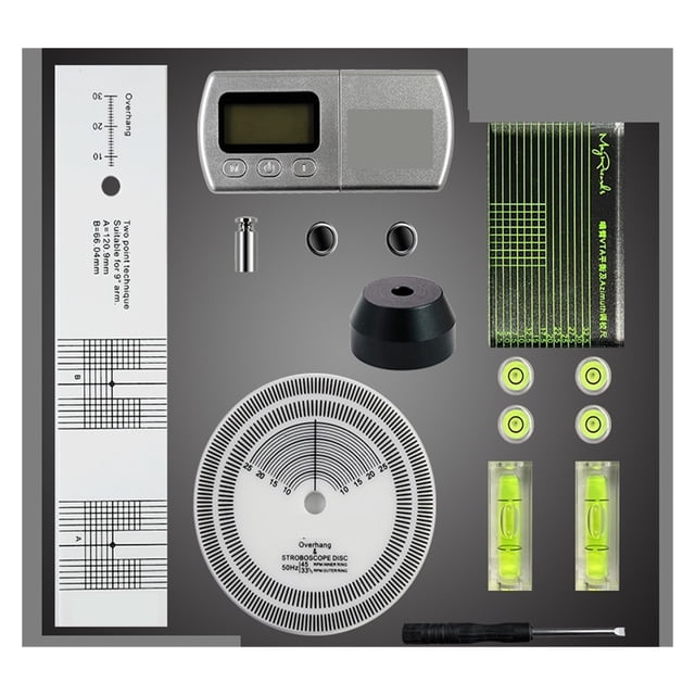 Useful Pickup Calibration 45 RPM Adapter LCD Digital Turntable Stylus Vinyl Phono Cartridge Tuning Kit