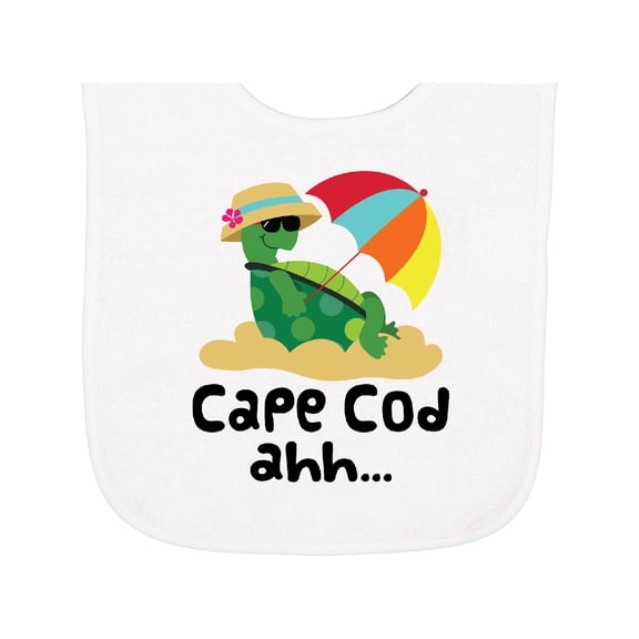 Inktastic Cape Cod Massachusetts Baby Terry Cloth Bib