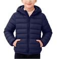 thumbnail image 5 of RYRJJ Kids Girl Boy Winter Hooded Puffer Jackets Lightweight Full Zip Warm Quilted Coats Long Sleeve Padded Outerwear with Pockets, 5 of 9