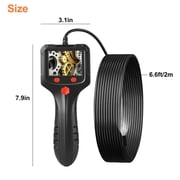 TSV Industrial Endoscope, Handheld Borescope, IP67 Waterproof Snake Inspection Camera with 6 LED Lights, 6.6ft Semi-Flexible Cable