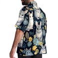 thumbnail image 3 of Tmall Men's Short Sleeve Poplin Shirt, Button Down Casual Summer Beach Printed Unisex Shirt, 3 of 6