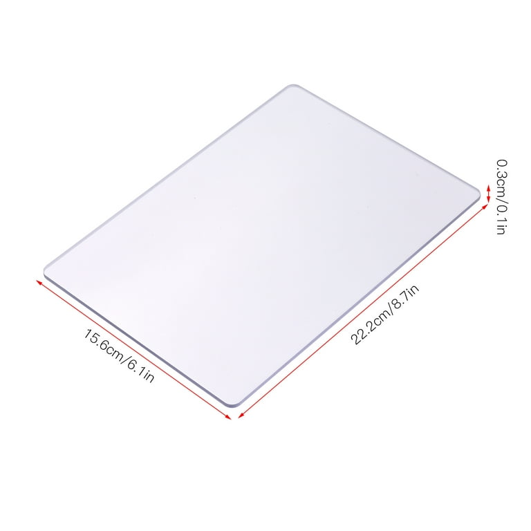 Meterk 2pcs Transparent Cutting Pad Accessory Durable PC Material Plate 3mm  Thickness Replacement Pad for Die Cutting & Embossing Machine Arts & Crafts  Scrapbooking Cardmaking, 8.7 * 6.1in 