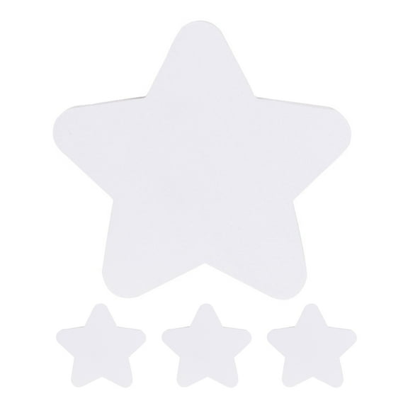 FRCOLOR 4 Pcs Canvas Painting Board Round Edge Star Shape Blank Art Cotton Oil Paint Drawing Panel For Artists Hobby Painter Students Kids